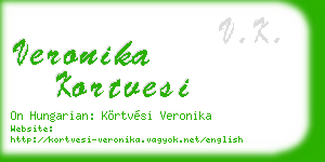 veronika kortvesi business card